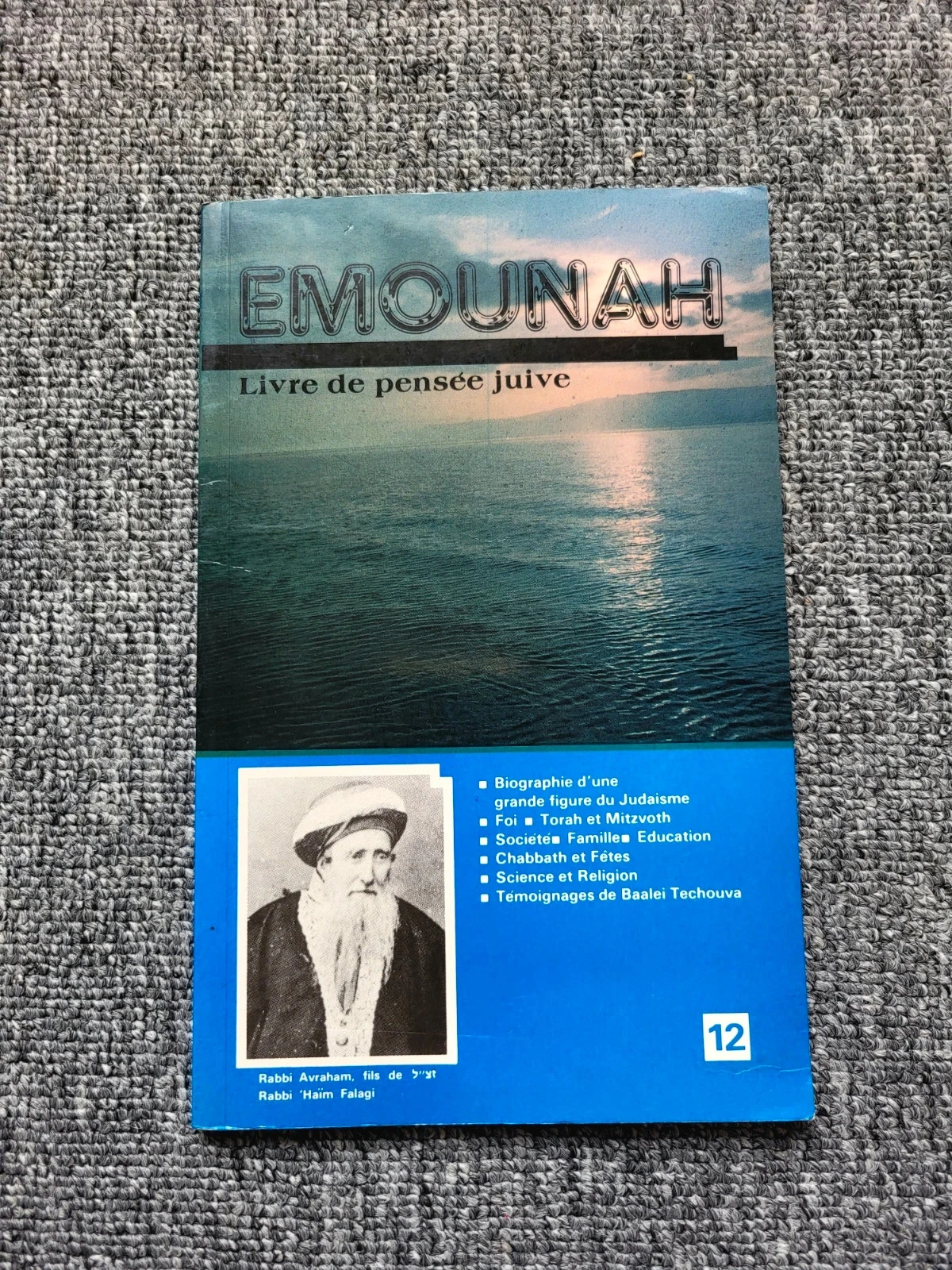 Livre Emounah n° 12 : Pensée juive, Torah, Judaïsme (Rabbi Avraham) - Rare